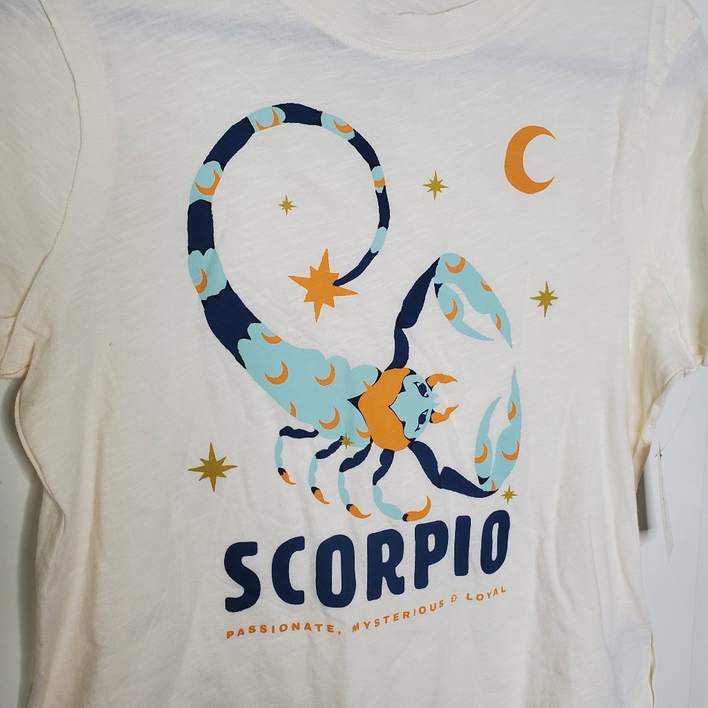 Anthropologie Lou Benesch Stargazer Zodiac Scorpio Graphic T-Shirt - Picture 5 of 9